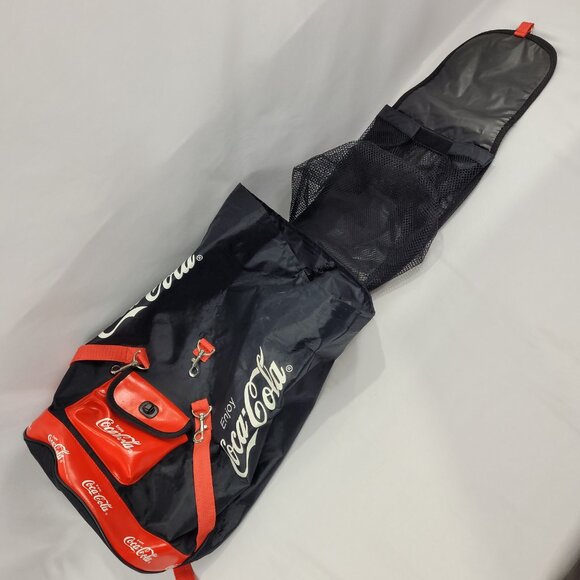 Coca Cola Classic Vintage Backpack Beach Bag Coke Carry Tote - Picture 3 of 5